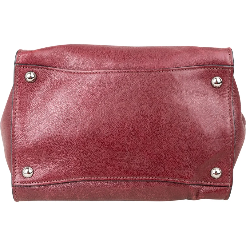 Prada Glace Calf Leather Twin Pocket Shopper Handbag