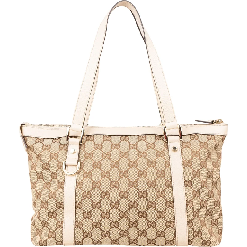 Gucci Monogram GG Canvas Abbey Tote Shoulder Bag