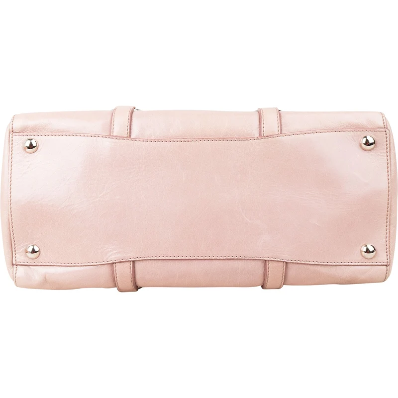 Miu Miu Vitello Lux Shine Leather Tote Satchel Handbag