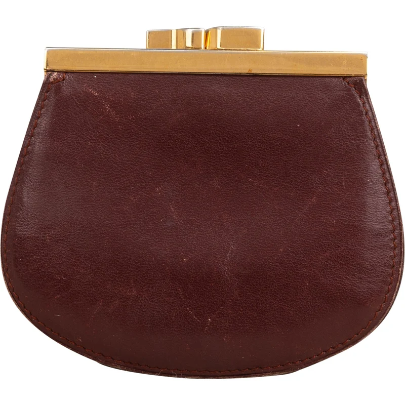 Cartier Bordeaux Leather Coin Wallet