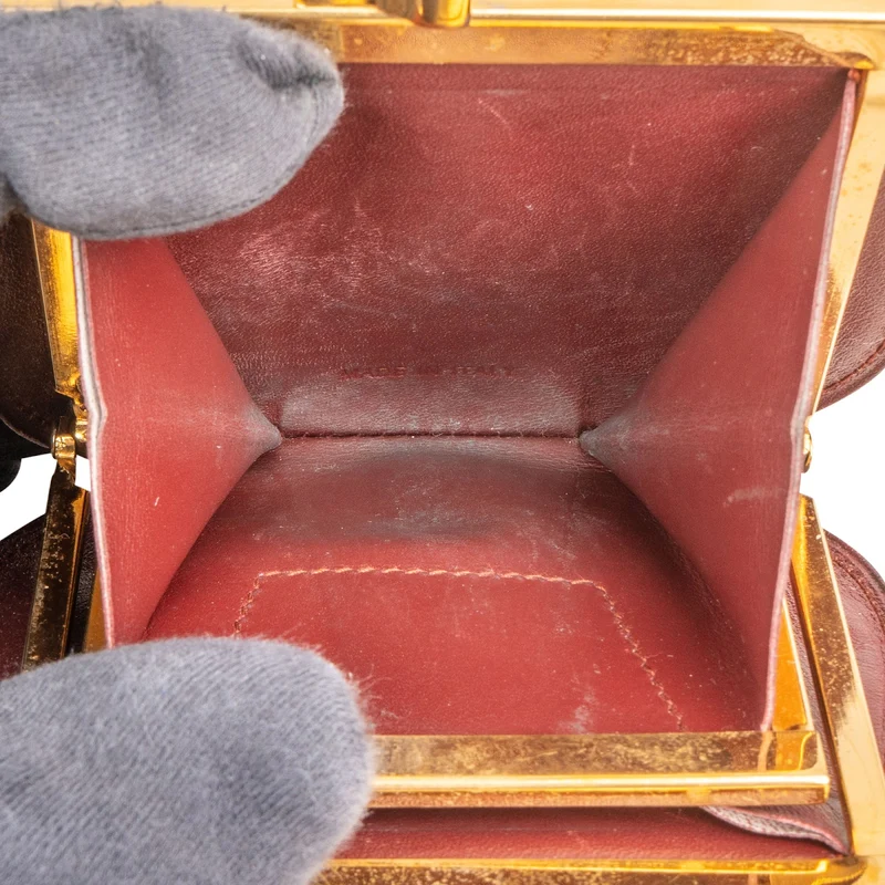 Cartier Bordeaux Leather Coin Wallet