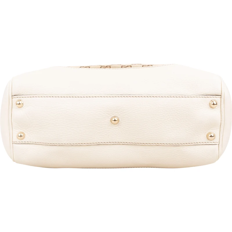 Gucci Monogram GG Canvas Diana Bambus Handle Small Tote Handbag