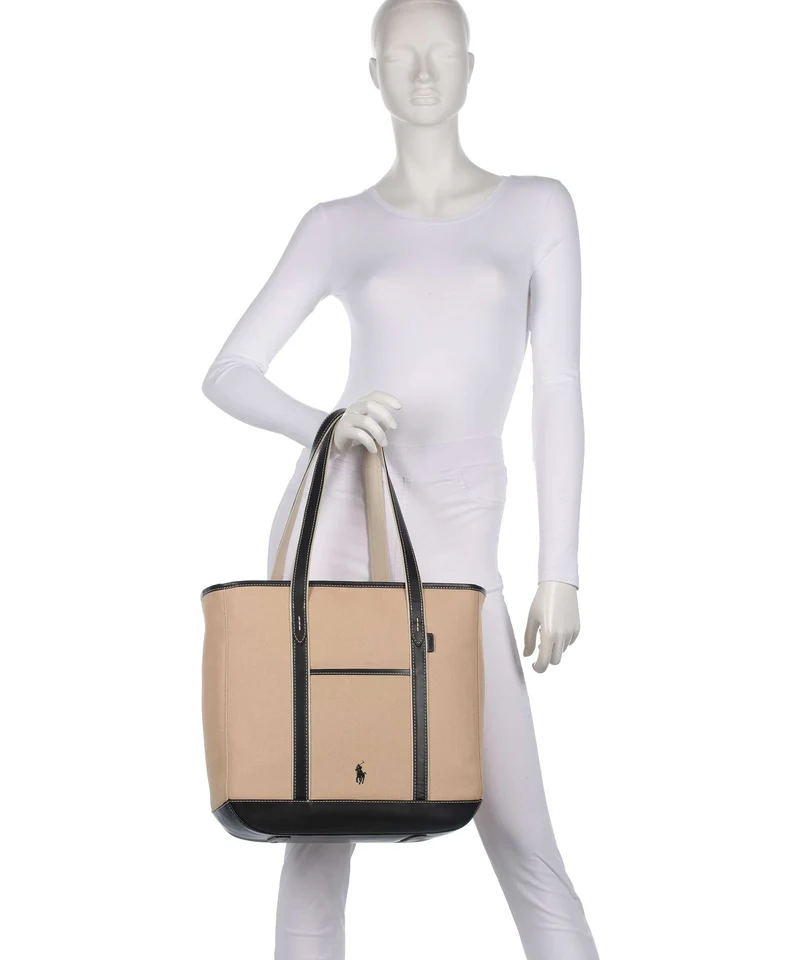 Polo Ralph Lauren Canvas Medium Shopper porcelain/black