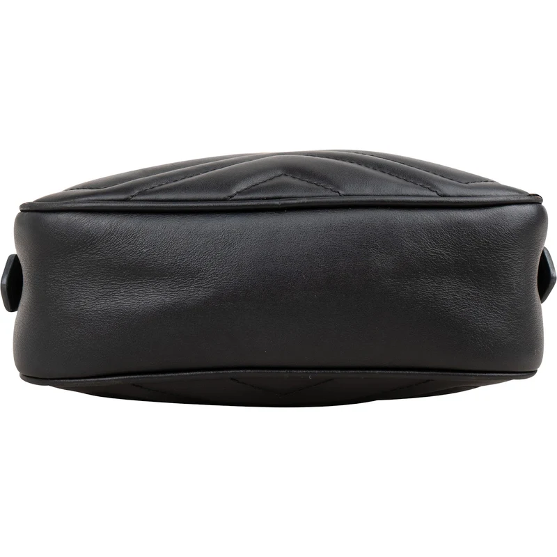 Gucci Matelassé Leather GG Marmont Mini Camera Crossbody Bag