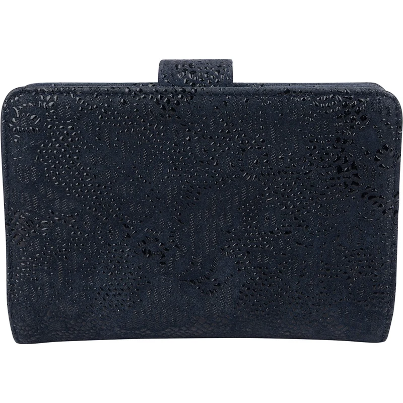 Chanel Embossed Dots Suede Compact Wallet