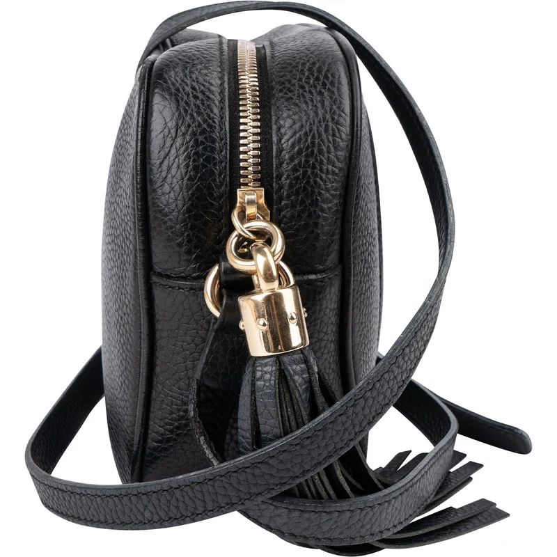 Gucci Black Leather Soho Disco Crossbody Bag