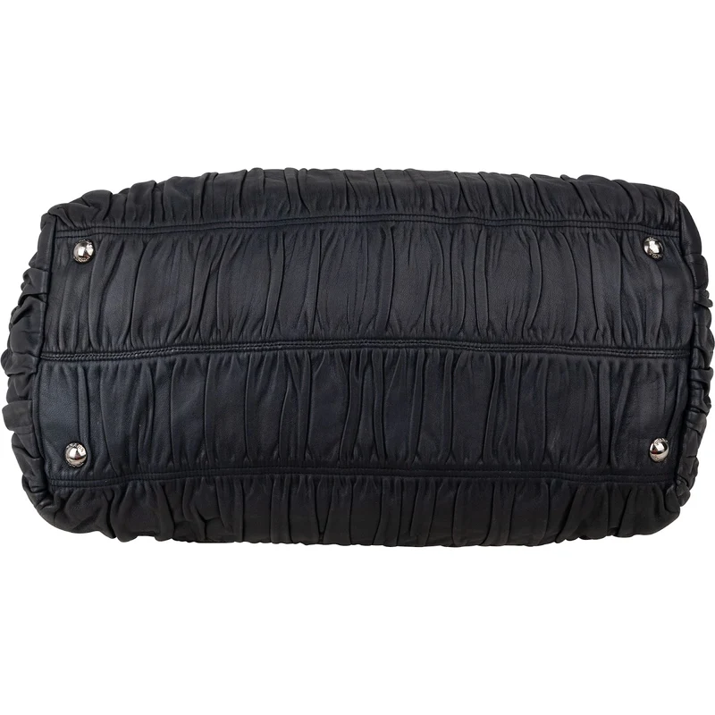 Prada Quiilted Nappa Leather Gaufre Satchel Handbag