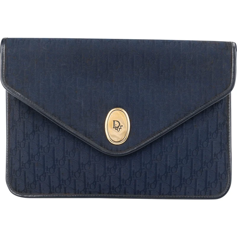 Christian Dior Oblique Jacquard Monogram Envelope Clutch