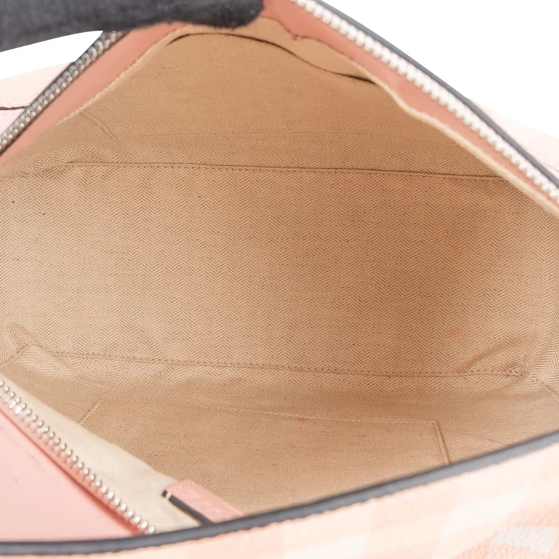 Loewe Leather Gingham Salmon Puzzle Handbag