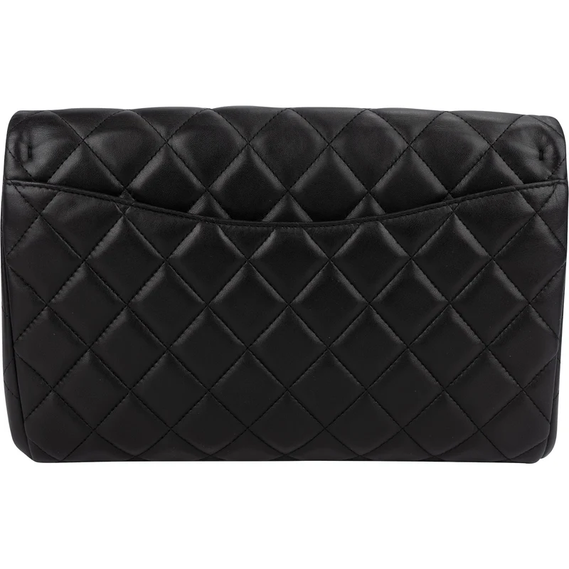 Chanel Quilted Lambskin Palladium Single Flap Shoulder Bag