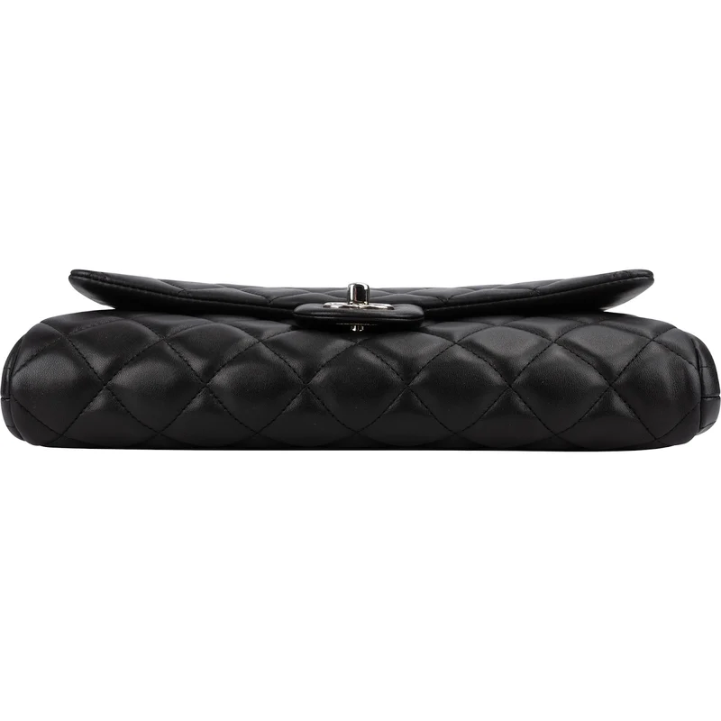 Chanel Quilted Lambskin Palladium Single Flap Shoulder Bag