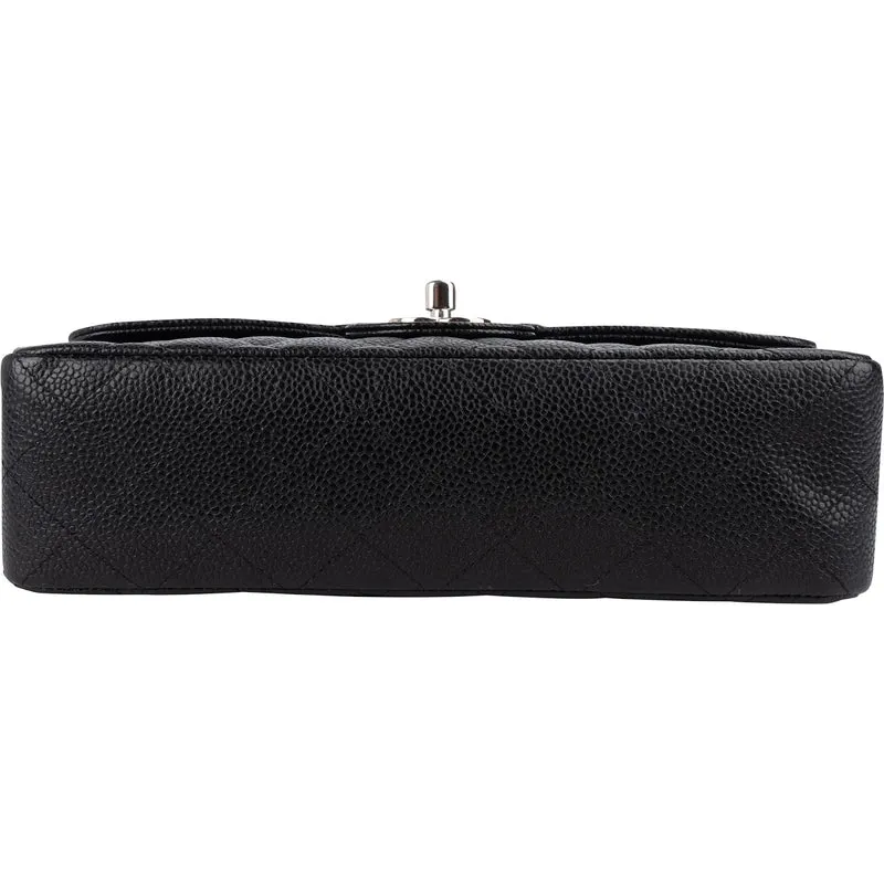Chanel Quilted Caviar Leather Small Double Flap Shoulder Bag
