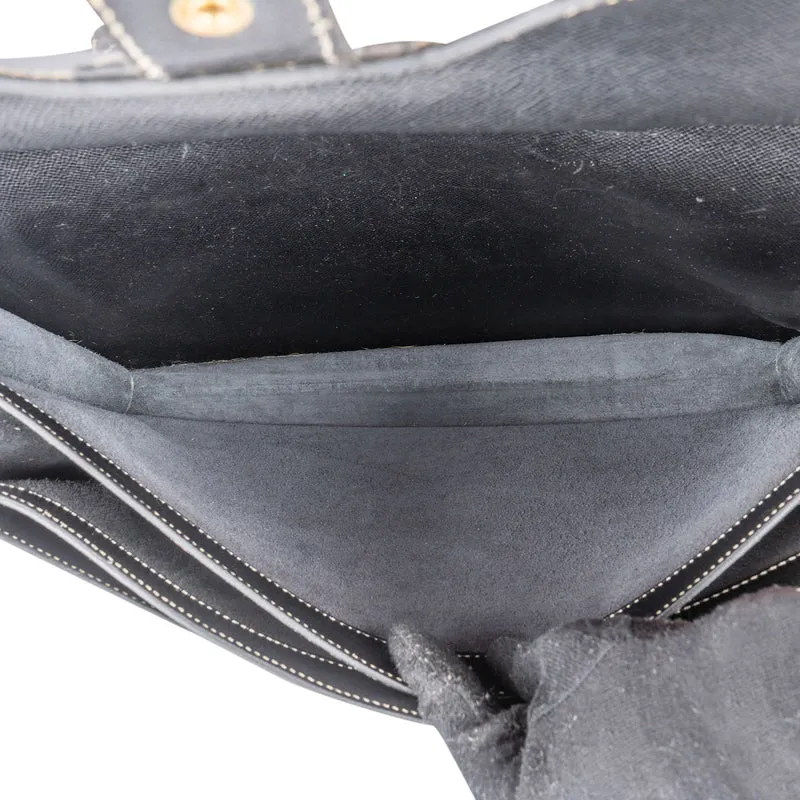 Hermès Noir Courchevel Leather Sac à Dépêches Business Handbag
