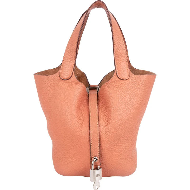 Hermès Crevette Rose Taurillon Clemence Picotin Lock 18 (PM) Handbag