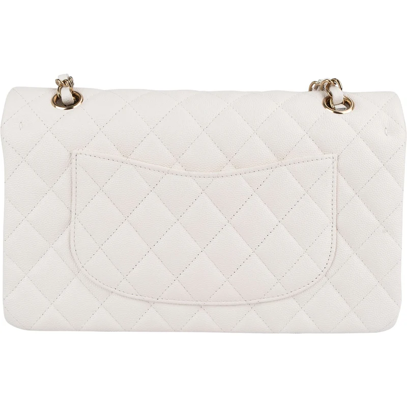 Chanel Quilted Caviar Leather Medium Double Flap Shoulder Bag