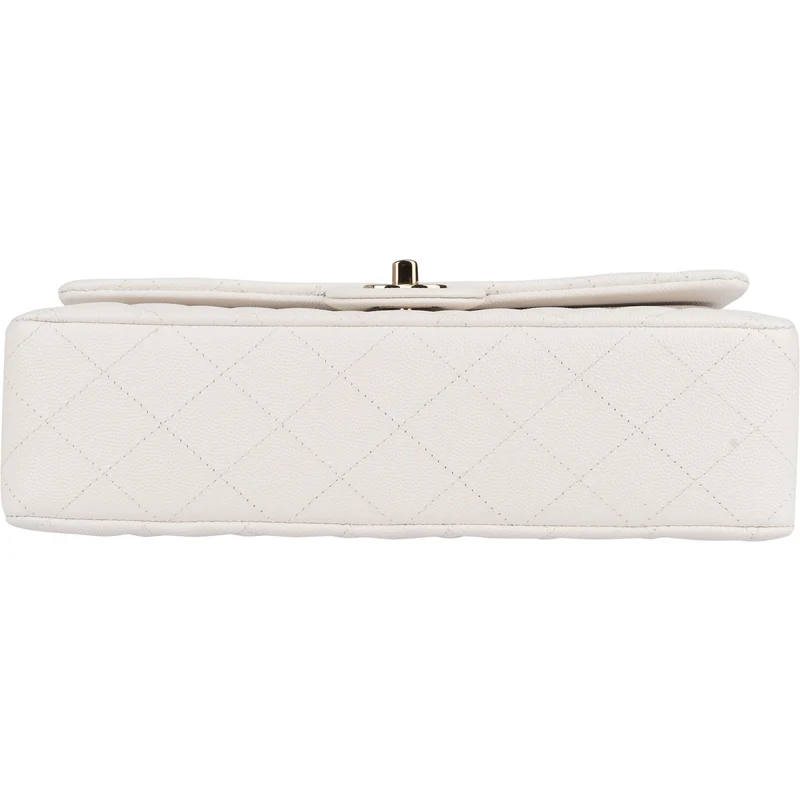 Chanel Quilted Caviar Leather Medium Double Flap Shoulder Bag