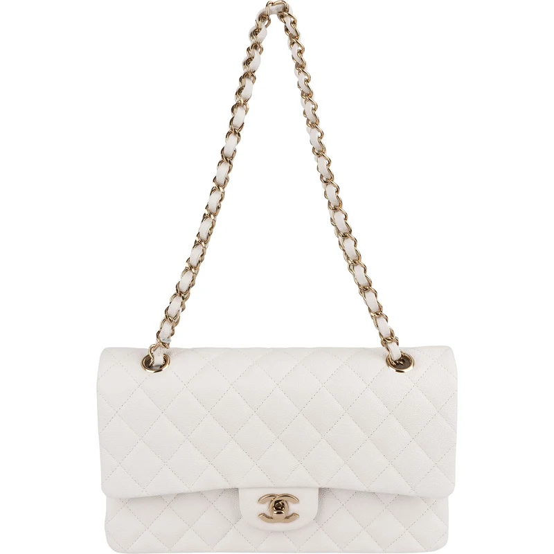 Chanel Quilted Caviar Leather Medium Double Flap Shoulder Bag