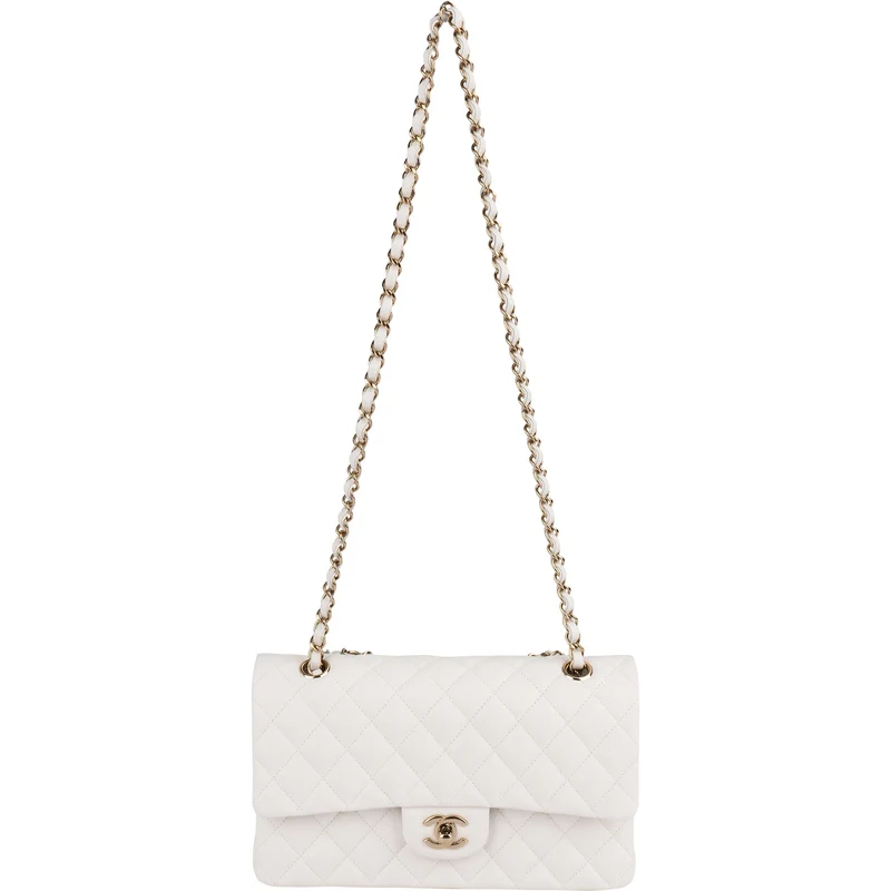 Chanel Quilted Caviar Leather Medium Double Flap Shoulder Bag