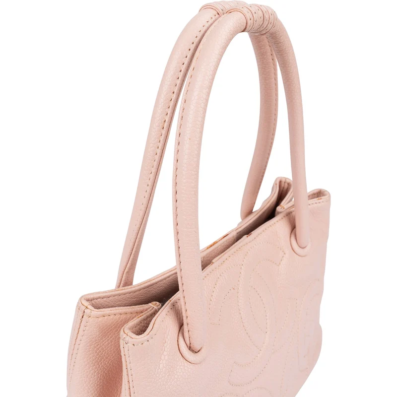 Chanel Caviar Leather Triple CC Small Tote Handbag