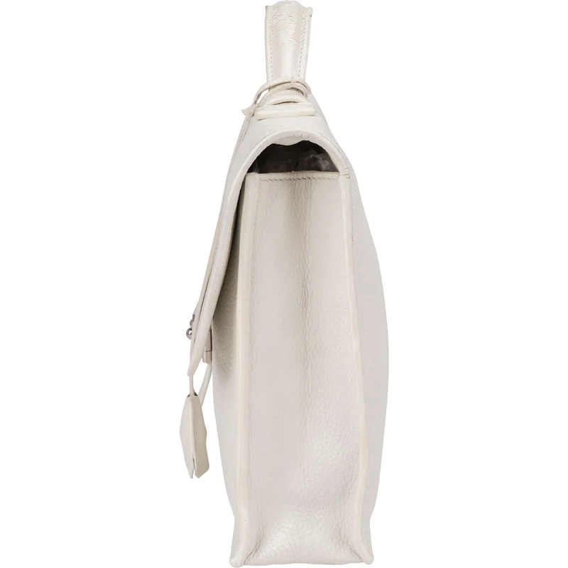 Hermès New White Togo Leather Sac à Dépêches Small 27 Business Handbag