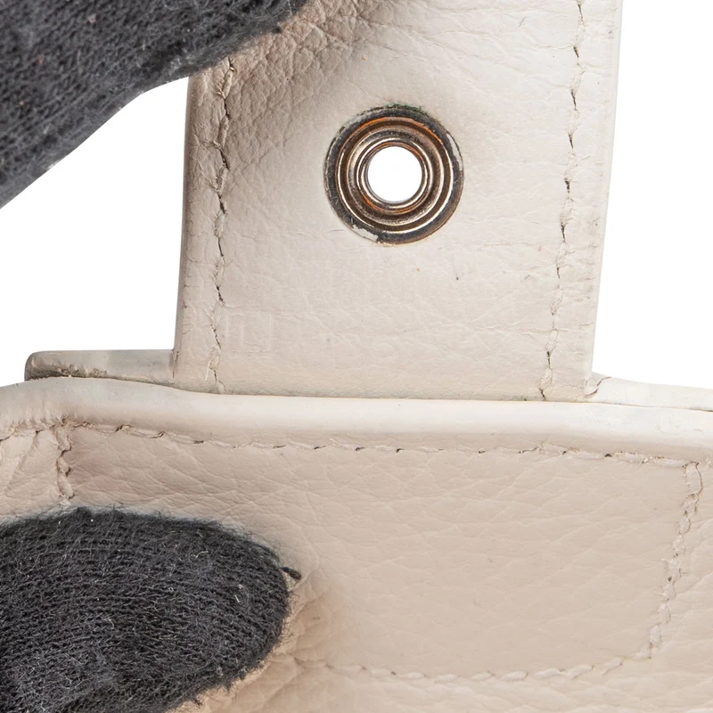 Hermès New White Togo Leather Sac à Dépêches Small 27 Business Handbag
