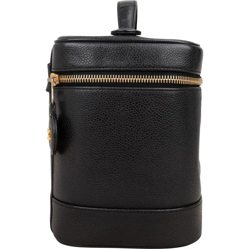 Chanel Caviar Leather CC Vanity Case Handbag