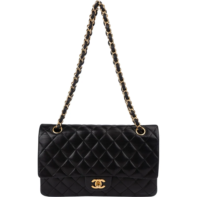 Chanel Quilted Lambskin Medium Double Flap Shoulder Bag