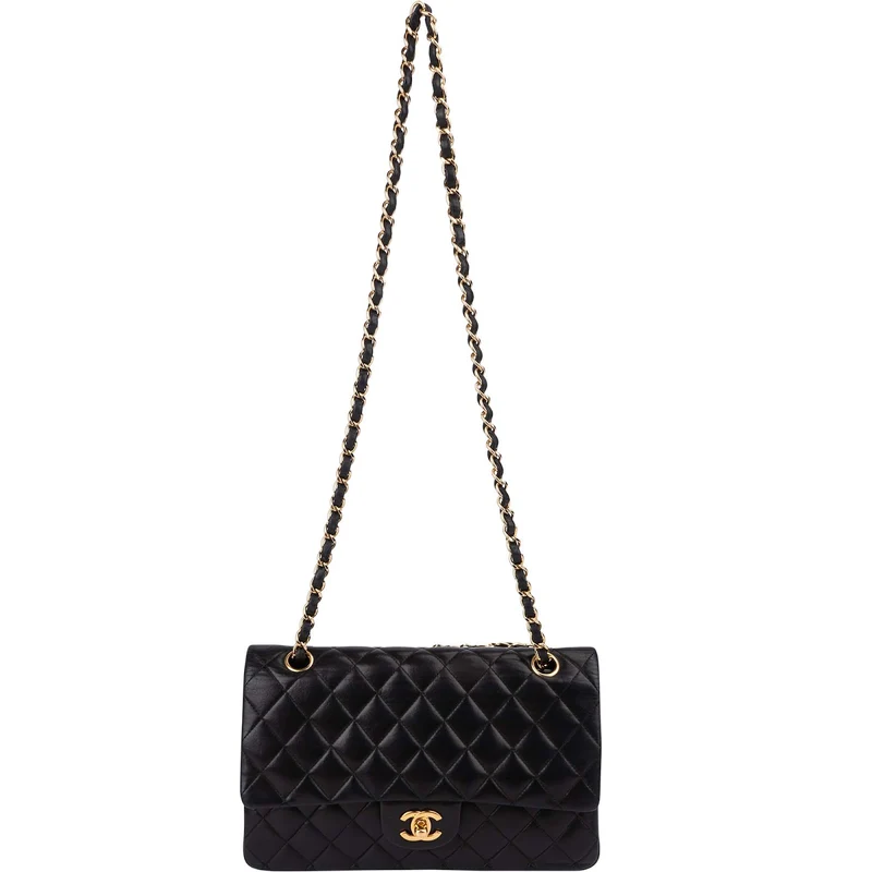 Chanel Quilted Lambskin Medium Double Flap Shoulder Bag