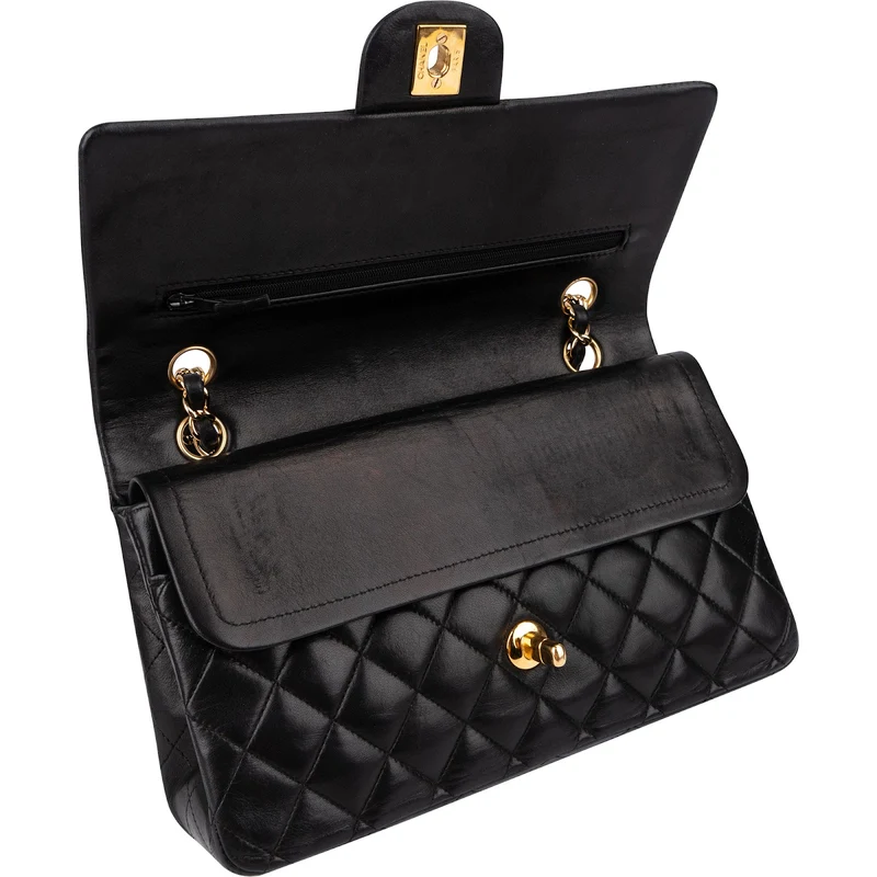 Chanel Quilted Lambskin Medium Double Flap Shoulder Bag