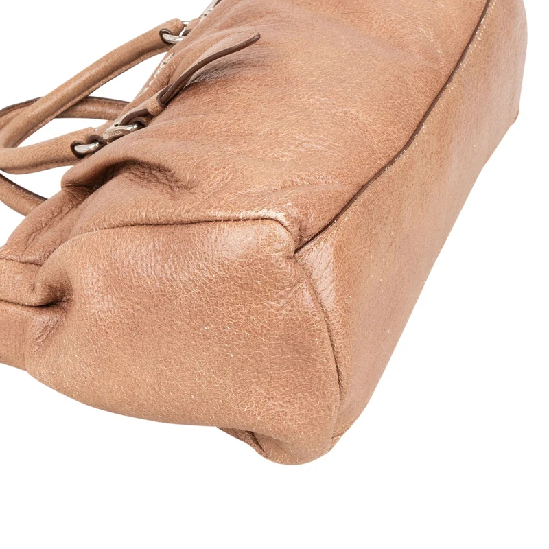 Prada Gaufre Leather Bauletto Handbag