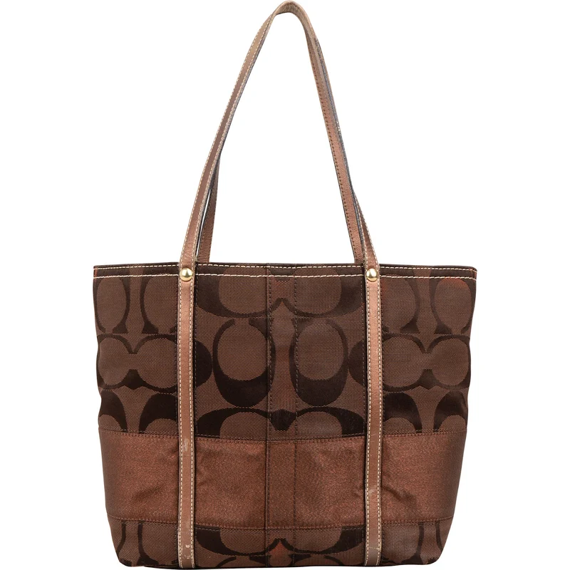 Coach Monogram Signature Jacquard Gallery Tote Shoulder Bag