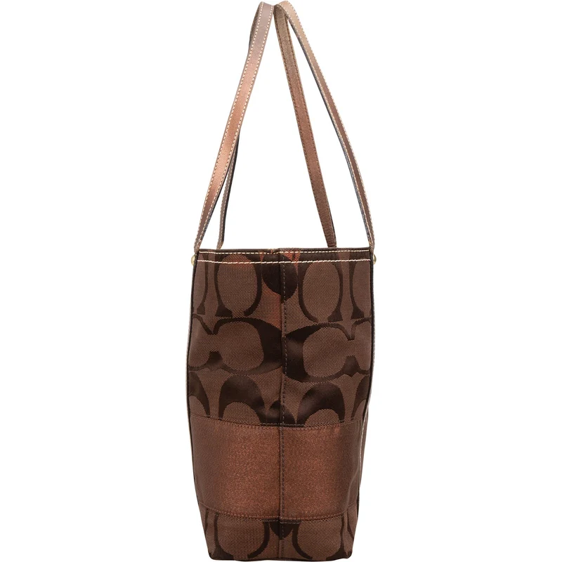 Coach Monogram Signature Jacquard Gallery Tote Shoulder Bag