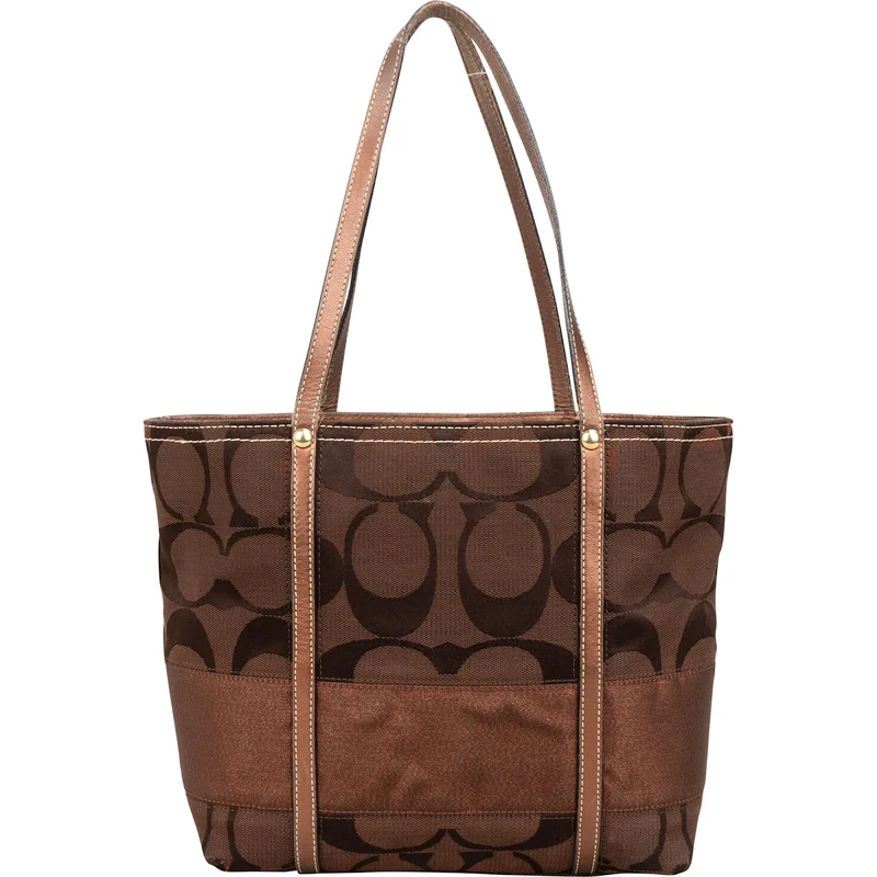 Coach Monogram Signature Jacquard Gallery Tote Shoulder Bag