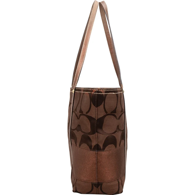 Coach Monogram Signature Jacquard Gallery Tote Shoulder Bag
