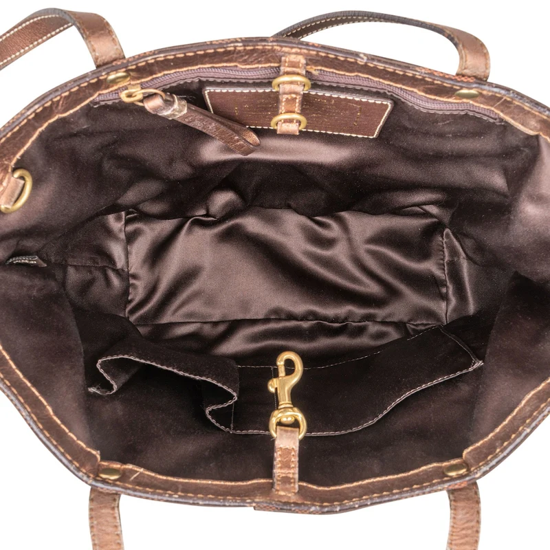 Coach Monogram Signature Jacquard Gallery Tote Shoulder Bag