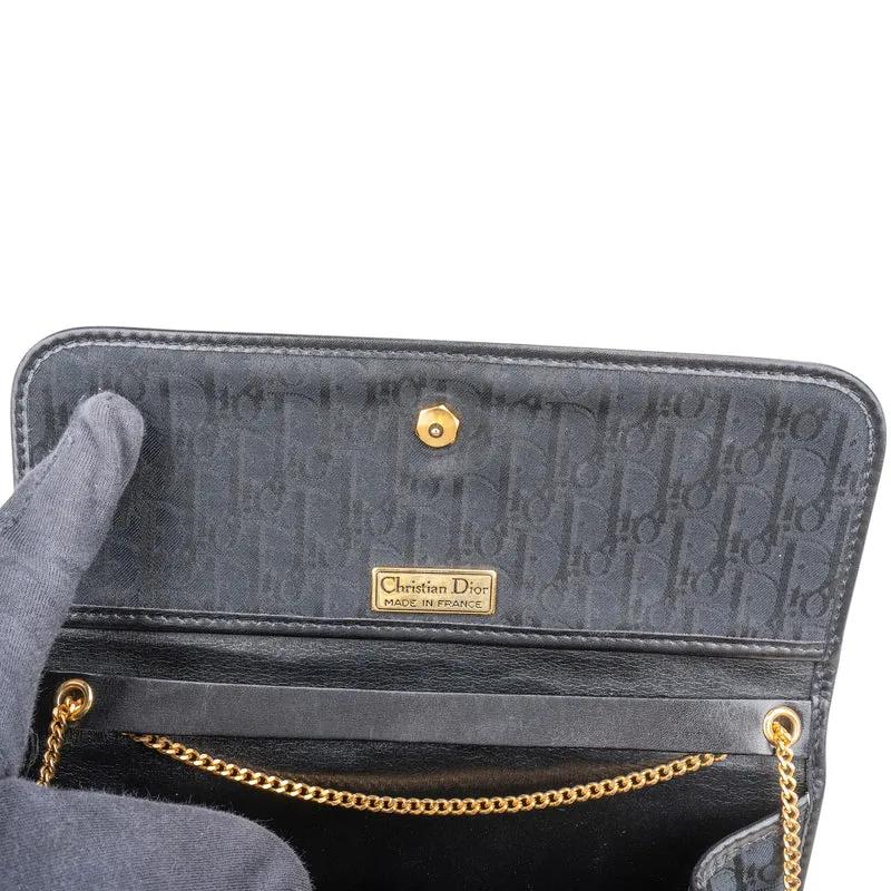 Christian Dior Monogram Oblique Canvas Vintage Chain Crossbody Bag