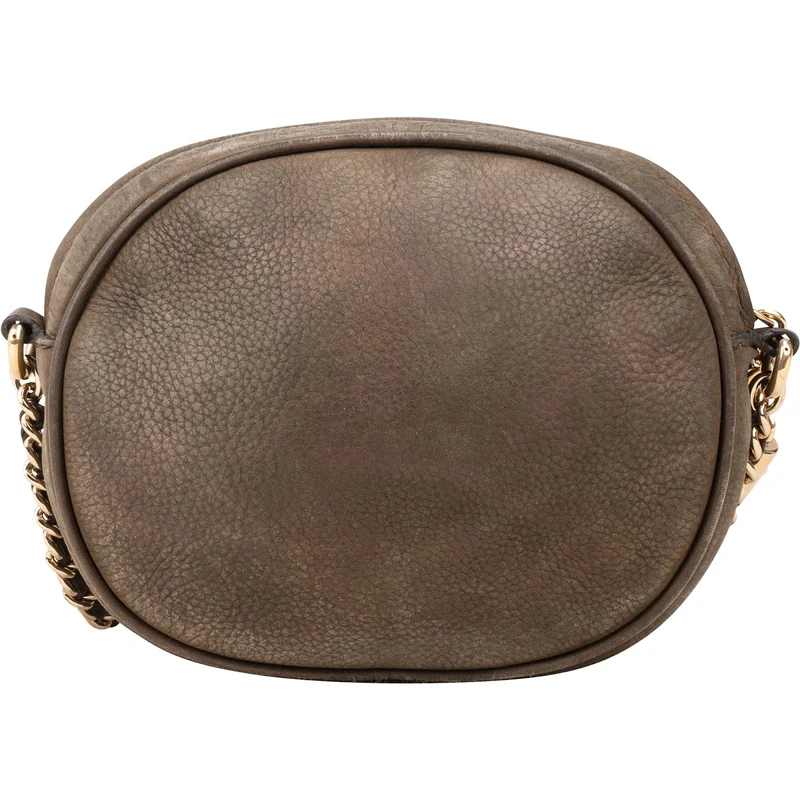 Gucci Nubuk Leather Soho Disco Round Crossbody Bag