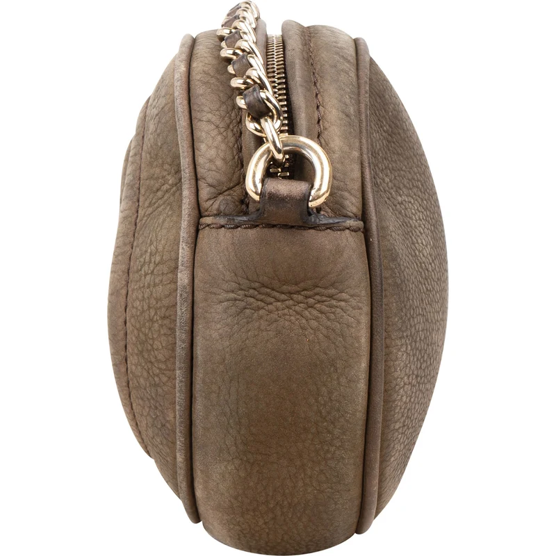Gucci Nubuk Leather Soho Disco Round Crossbody Bag