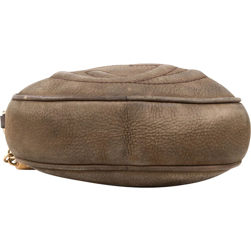 Gucci Nubuk Leather Soho Disco Round Crossbody Bag
