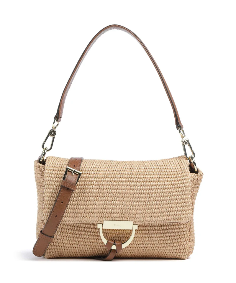 Abro Raffia Classica Temi Schultertasche natural