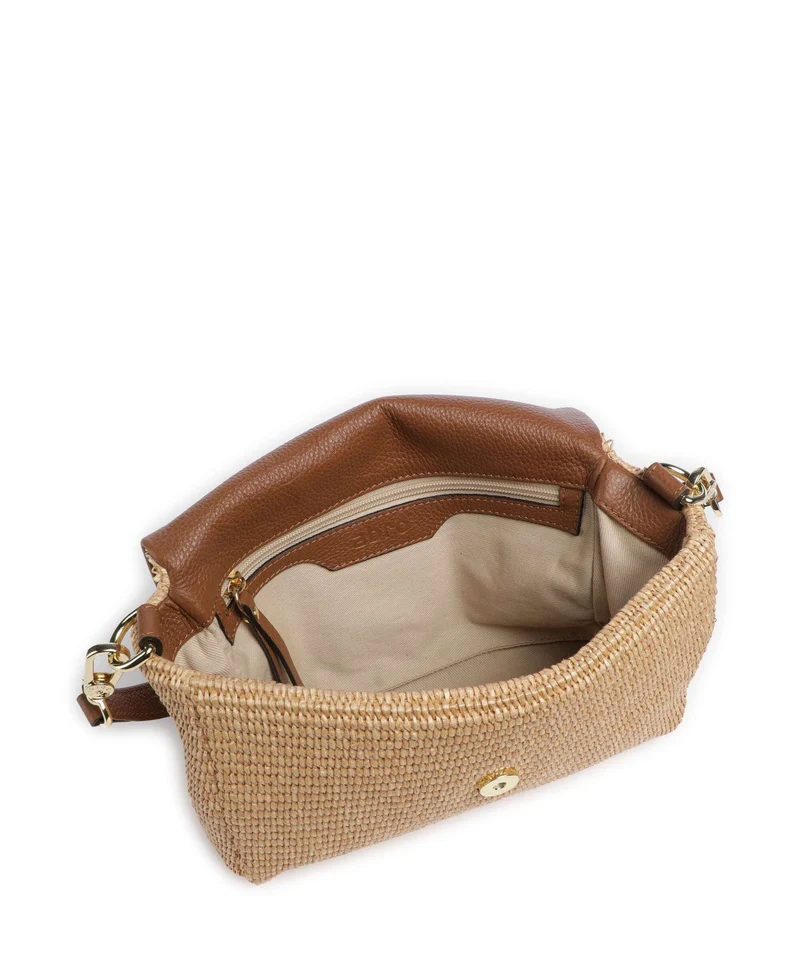 Abro Raffia Classica Temi Schultertasche natural