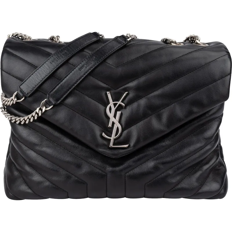 Yves Saint Laurent Quilted Calfskin Loulou Medium Crossbody Bag