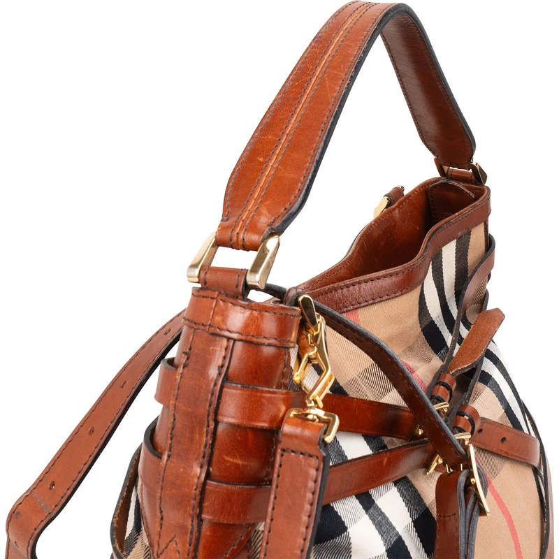 Burberry Nova-Check Monogram Belt Knight Handbag