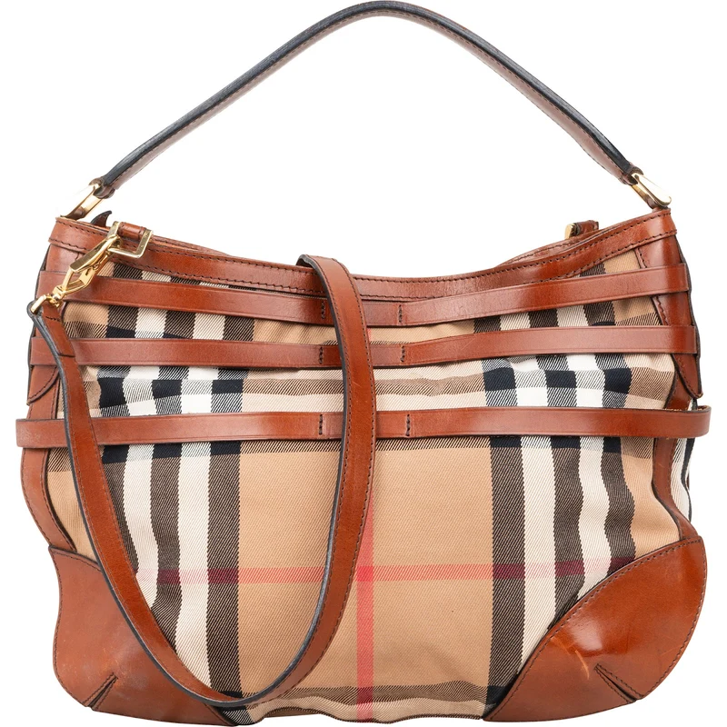 Burberry Nova-Check Monogram Belt Knight Handbag