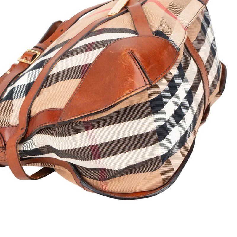 Burberry Nova-Check Monogram Belt Knight Handbag