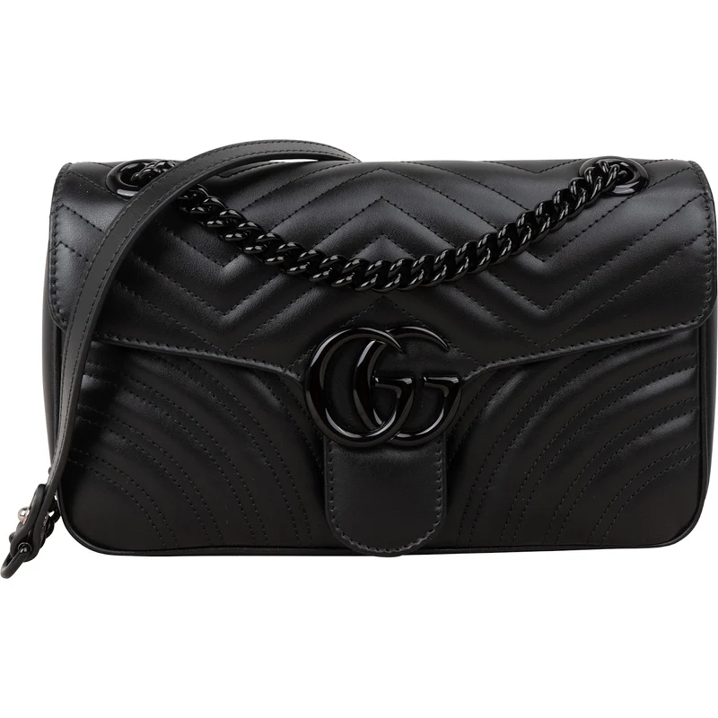 Gucci Matelassé Leather GG Marmont Crossbody Bag