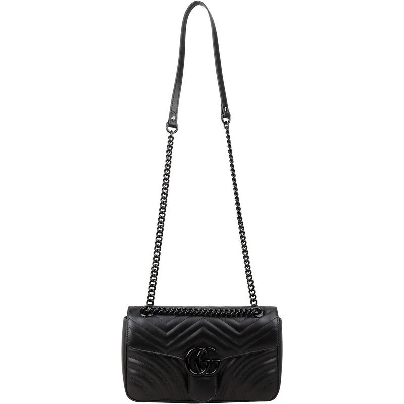 Gucci Matelassé Leather GG Marmont Crossbody Bag