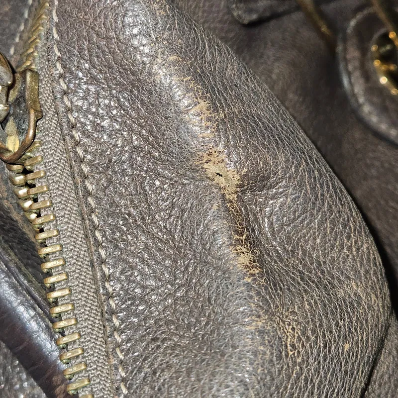 Chloé Brown Leather Paraty Shoulder Handbag