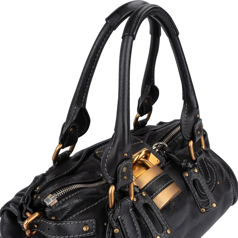 Chloé Pebbled Leather Paddington Satchel Handbag