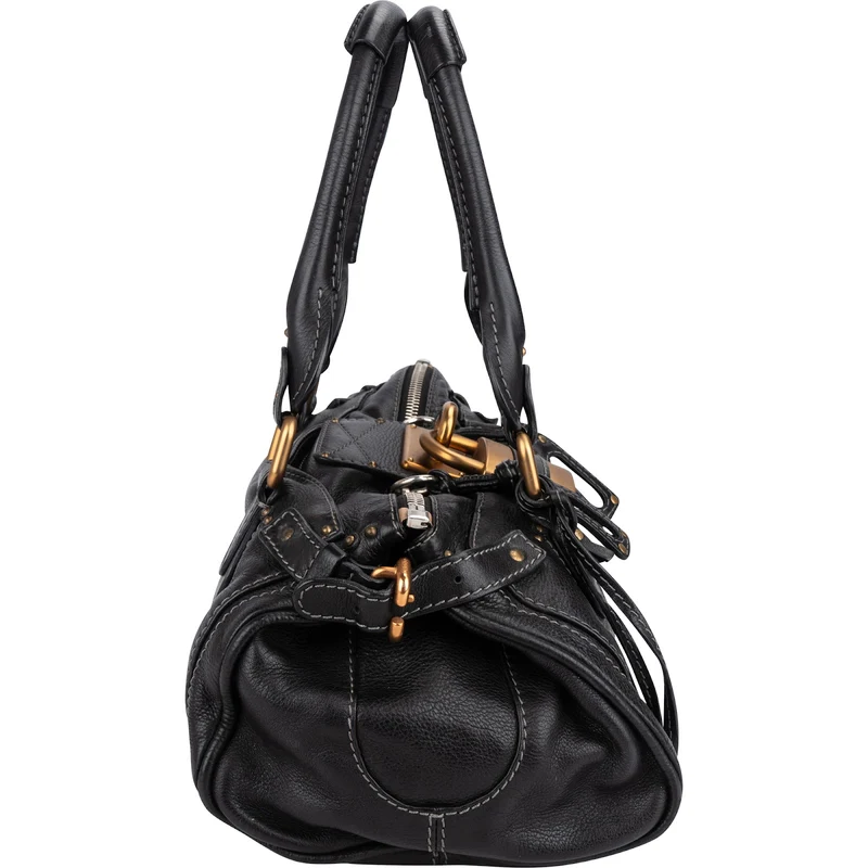 Chloé Pebbled Leather Paddington Satchel Handbag